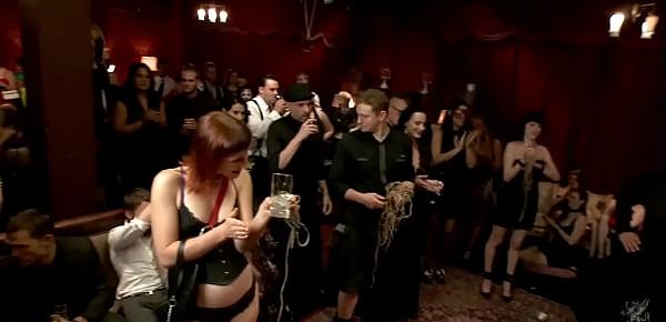  Submissive horny slaves fucked at party